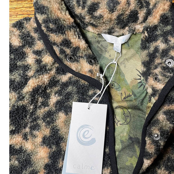 Johnny Was Calme Floral Printed Full Zip Fully Lined Fleece Jacket NWT Medium - Picture 3 of 4